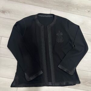 Elegant Black Embroidered Jacket